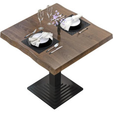 GGMMÖBEL Peru valgomojo stalo stalviršis Medžio krašto Bistro faneros stalviršis 70 x 70 cm Riešutmedis