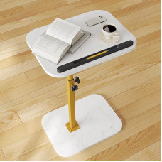 Sofa-Couch-Arm-Tisch, TV staliukas, mažas staliukas, C-förmige Beistelltische für Wohnzimmer, Schlafzimmer, Marmor