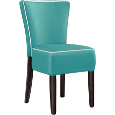 GGMMÖBEL 2 amerikietiškų valgomojo kėdžių rinkinys Turkio odos rėmas: Sėdynės aukštis: 49 cm Baltas apvadas