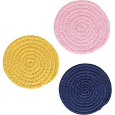 Holibanna 3stücke Teiliges Gewebten Baumwoll-platzdeckchen Hitzebeständige rutschfeste Untersetzer Für Geschirr Für Küche Esszimmer Und Feiern