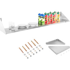 Royal Catering Stainless steel wall hanging shelf single 180cm