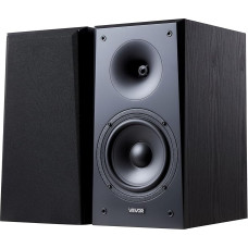 VEVOR pasyvūs garsiakalbiai su lentyna 300 W stereofoninio garso garsiakalbis su 165,1 mm žemų dažnių garsiakalbiu ir 25,4 mm aukštų dažnių garsiakalbiu Nuimamos grotelės 55 Hz-20 kHz dažnio atsakas Medinis korpusas namų kino teatrui (1 pora)