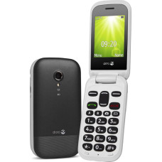 Doro 2404 Dual SIM Basic Unlocked Mobile Phone for Seniors with Large Colour Display, Big Buttons and Emergency Button (Black/White)