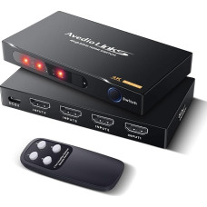 avedio links HDMI Switch 4 in 1 Out, HDMI Switch with Remote Control, 4K @ 30Hz HDMI Switch Automatic, HDMI Splitter 4 in 1 Out for TV Stick Xbox PS4 Blu-Ray DVD