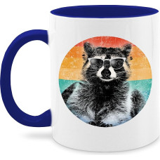 Puodelis 325 ml - Pareiškimas - Cool Raccoon - 325 ml - Tamsiai mėlyna - Kavos puodeliai Posakiai Pareiškimai Pareiškimai Retro arbatos puodelis Pareiškimas Puodelis Laimingų Naujųjų Metų Raccoon Kavos puodelis Naujieji Metai
