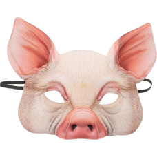 Beavorty 2 Stück Schwein, halbes Tier-Horrorschwein für Halloween, Maskerade, ausgefallener Ball, Cosplay, Kostüm-Requisiten (Rosa)
