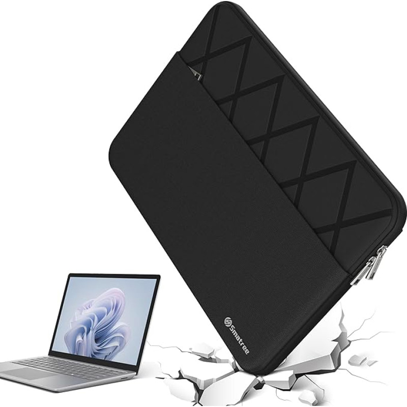 Smatree 13,8 colių nešiojamojo kompiuterio dėklas Microsoft Surface Laptop 2024/Surface Laptop for Business Copilot+ PC, 13 colių apsauginis krepšys su priedų kišene, YKK užtrauktukas (E437)