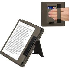 kwmobile Flip Case Compatible with Amazon Kindle Oasis 10th Generation - Wrist Strap - Dandelion Love Grey