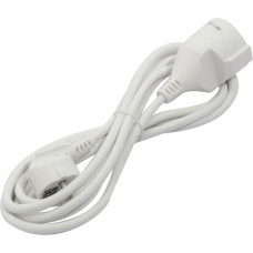 5m 16A 25V~2P+E maitinimo kabelio prailginimo laidas H5VV-F 3G1.5mm² prailginimo šukas / prailginimo laidas baltas (5m)
