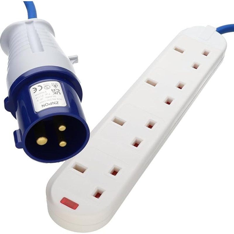 kenable 4 Way 16a Motorhome/Caravan/Camping Power Cable Electric Hook Up Extension Connection Cable 2 m [2 Metrai/2 m]