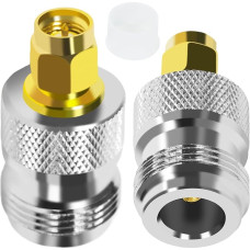 Fohevers 2 Stück N Buchse auf SMA Stecker Adapter SMA auf N Adapter für RF WiFi Antenne Verlängerung Kabel Telekommunikation Rundfunk Funkgeräte
