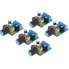LM386 Audio Amplifier Module, 0.5 W to 10 W Audio Power Amplifier Board Mono Micro AMP Module, Audio Power Amplifier Board with Adjustable Volume for Pack of 5