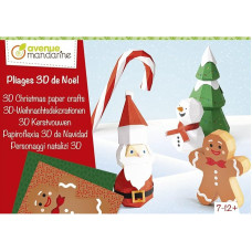Avenue Mandarine KC142C - Creative 3D Paper Christmas Decorations to Assemble, Ideal for Children Aged 7 Years and Above, 1 Set
