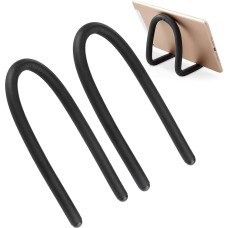 AHRLIC 2 Stück Gehstockhalter, Krückenzubehör, Gummistockbinder für Gehstock, Krücken, Regenschirm, Gehstockhalter für Stuhl, Sofa, Auto, Schwarz