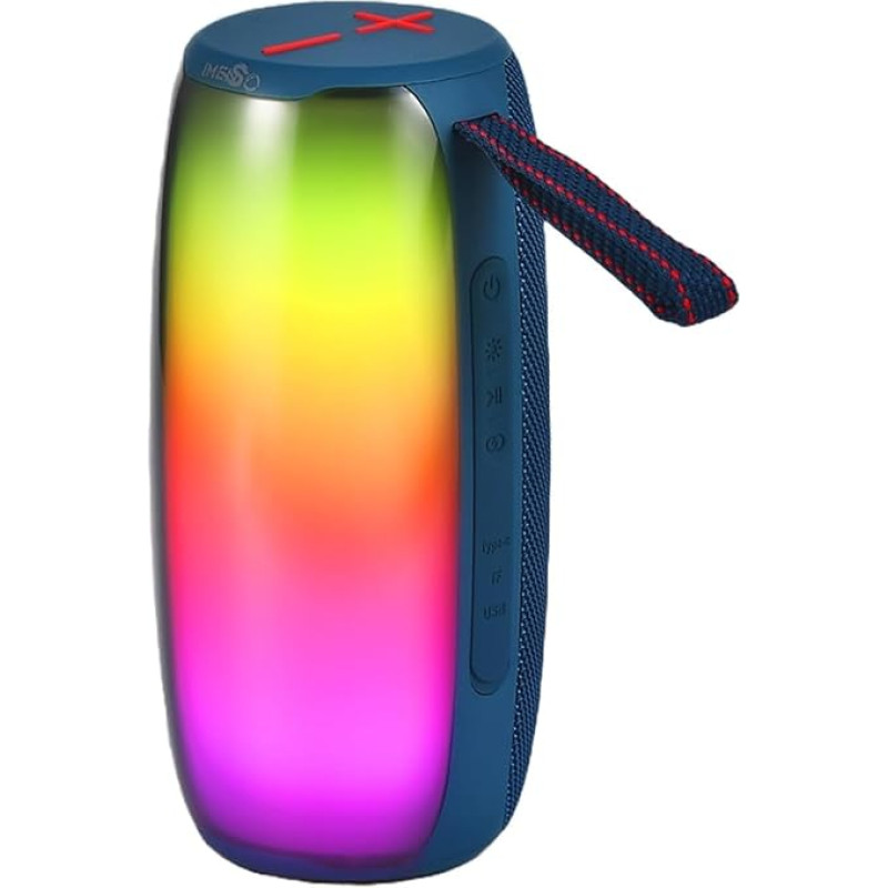 IMENSO Pulse 4, 16 W automobilinis vibruojantis RGB LED nešiojamasis vandeniui atsparus belaidis 