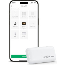 LinknLink eHome HA Wi-Fi Smart RF Universal-Fernbedienung, RF-Controller für Lichtschalter, Deckenventilatoren, Rollladenmotoren, RF2MQTT Home Assistant, Kompatibel mit Alexa und Google Home