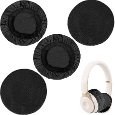4 x Headphone Ear Pad Covers Universal and Washable Dustproof Sweatproof Breathable and Stretchy Fabric Fits 6cm to 8.5cm Headsets (6 to 3.35 inch)