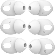 3 Pairs Earplugs + Earplugs for Airpods 4, Ultra Thin Silicone Earbuds Replacement for Airpods 4 Gen Does Not Fit in Charging Case, White