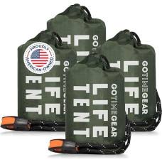 Go Time Gear Rettungszelt Notfall Überlebensunterstand - 2 Personen Notfallzelt - Verwendung als Überlebenszelt, Notunterkunft, Schlauchzelt, Survival Tarp, inklusive Survival Whistle & Paracord