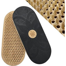 Bodhi Board® Sadhu Board Nagų lenta pėdoms Joga Joga Meditacija Mediena akupresūrai Akupunktūra Atsipalaidavimas Psichinė sveikata Masažas Nagų lenta