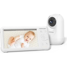 momcozy Baby Monitor with Camera 5 Inch 1080P HD Video Baby Monitor without WiFi with Camera and Audio 5000 mAh Battery Baby Monitor, IR Night Vision Wide Angle Lens 2-Way Audio Vox Mode 960 Feet
