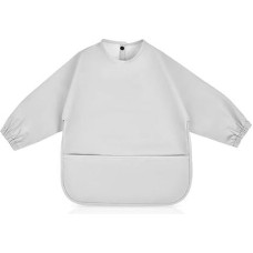 Vicloon Baby Bib with Long Sleeves, Waterproof Sleeve Bib with Pocket, Children's Bib for Food, Art, Craft, Painting, Painting, Playing from 6 Months to 12 Months, Green