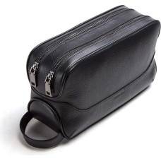 Kontaktai Natūralios odos dvigubo užtrauktuko tualeto krepšys Vyriškas tualeto reikmenų rinkinys Kelionės buteliukai (juodas 3), juodas 3, Tualeto reikmenų krepšys