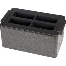 Kidia Clear Ice Silicone Ice Cube Tray, 10 x 4 x 4 cm, with 4 Brass Patterns for Crystal Clear Ice Cubes