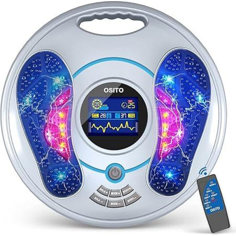 Blood Circulation Stimulator Legs & Feet, EMS & TENS Circulation Stimulator Feet Legs for Neuropathy, Plantar Fasciitis, Swollen Legs, Promote Blood Circulation