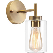 QAREHL Wall Light Gold Industrial Bathroom Wall Light Indoor Vintage Retro Wall Lamp E27 Wall Lamps Indoor for Bedroom Living Room Hallway