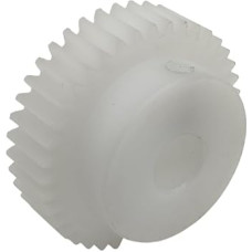GTPBAO 1 Stück 0,5 m, 33 Zähne, POM, zylindrisches Zahnrad, 3 mm, 3,17 mm, 4 mm, 5 mm, 6 mm, 6,35 mm, 7 mm, 8 mm Bohrung, 0,5 Module, 33 Zähne, Kunststoff-Stufen-Stirnrad Lenkungshardware(4mm)