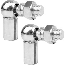 ATOPLEE Rod End Ball Bearings with Bolts, Pack of 2 L Shape Right Ball Joint Threaded Bearing (M16*2.0)