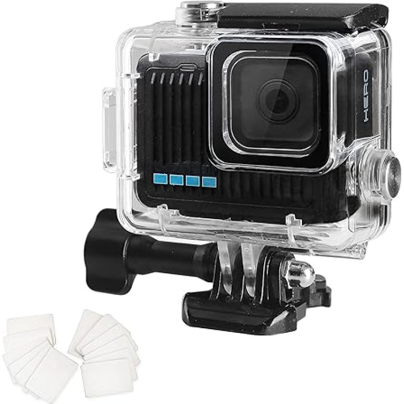 OKFUN Vandeniui atsparus nardymo dėklas, skirtas Go Pro Hero 4K 60M povandeniniam nardymui, skirtas nardymui, banglenčių sportui ir ekstremaliam sportui, Hero4K 2024 veiksmo kamerų priedai