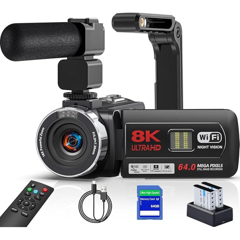 8K vaizdo kamera 8K vaizdo kamera 64MP 