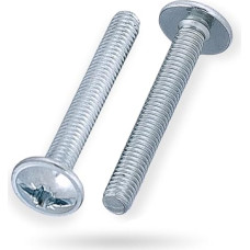 HEXATON Pozidriv kryžminiai sraigtai su kryžmine galvute ir flanšu M4 x 14 mm Pakuotė 100 cinkuoto plieno su pilnu sriegiu DIN 967 Baldų rankenų rankenėlių sraigtai Mašinų sraigtai Kryžminiai sraigtai su kryžmine galvute ir flanšu