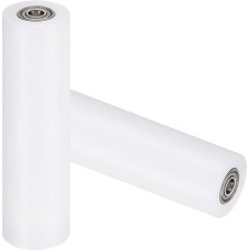 sourcing map Nylon-Rollenrad mit Kugellagern, 0,95 cm Bohrung x 3,8 cm Breite x 15,2 cm Länge, CNC-Führungsrad, Flachriemen-Spannrolle, Nylon-Riemenscheibe, Weiß, 2 Stück