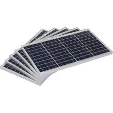 RS PRO Solar Panel Polycrystalline 30 W, 660 x 380 x 25 mm, 180 W, 22 V/10 Ah -40 °C +85 °C, Efficiency 17%, Pack of 5