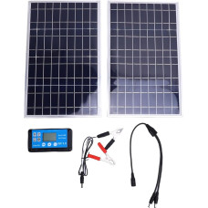 Monocrystalline Panel Charging Kit, 200 W Solar Charger Controller Kit for RV Boats Marine Camine Off Grid System