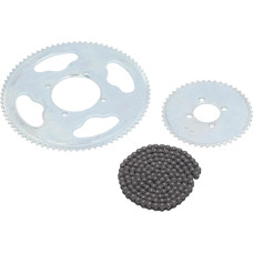 Steel 25H 47T Front Sprocket 80T Rear Sprocket 146 Links Chain Set for 47cc 49cc Dirt Bike ATV Quad Mini Motorcycle