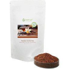 Rooibos Vanilla Tea Red Bush Tea with Real Vanilla Pieces 150 g Velvety Sweet Taste Red Bush Vanilla Kiss