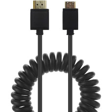 LOKEKE 4K suvyniotas mini HDMI į HDMI 2.0 standartinis HDMI vyriškos ir mini HDMI vyriškos lyties kabelio adapteris 4K x 2K @ 60Hz, suderinamas su fotoaparatu / vaizdo kamera / nešiojamuoju kompiuteriu / planšetiniu kompiuteriu (1,2 m)