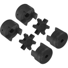 sourcing map L075 Flexible 3-teilige L-Backenkupplung, Kupplungs-Set & Buna-N NBR Gummi-Spinne für Holzspalter, Hybrid-Ausrüstung, 0,95 cm bis 0,95 cm, 2 Stück