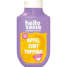 hellotaste Apple Cinnamon Sauce 250 ml - Calorie Reduced, No Added Sugar & Full Flavour | For Pancakes, Porridge, Yoghurt and Much More | Vegan, Aspartame Free, Gluten-Free, Soy Free | 1 x 250 ml