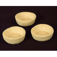 Užkandžių tartaletės, apvalios, 5 cm skersmens, lengvos, sūrios, 1,55 kg, pakuotė po 184 vnt.
