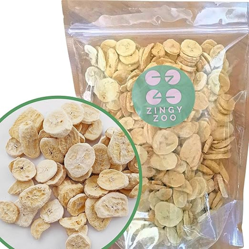 Liofilizuoti bananai | XL 350 g džiovintų bananų be cukraus | Liofilizuoti bananai | Džiovinti vaisiai bananai | Bananai Švieži liofilizuoti vaisiai bananų griežinėliai