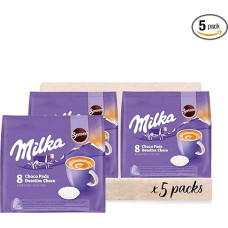 Senseo Milka Cocoa Pads, 40 Senseo Compatible Pads, 5 Pack, 5 x 8 Drinks, 560 g
