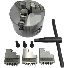 Drehlager Selbstzentrierendes Drehfutter mit 3 Backen, manuelles Metall-Scrollfutter for Bohren, Fräsen, Laden von vorne/hinten(Size:K11-80-Rear load)
