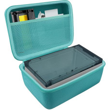 Khanka For Liene Amber M100/M200 Photo Printer Smartphone 10 x 15 Hard Case, Carry Case with Mesh Compartment for Liene DHP513 4 x 6 Inch Accessories, Bag Only, Tiffany Blue, Not applicable