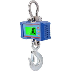 Jectse Digitale Kranskala, 4400 Lb /2000 Kg Industrielle Hangsskala mit Fernbedienung, LCD -Hintergrundbeleuchtung, Einheitswechseldaten Halten Tare Null -Funktion, für Garage, Farm,