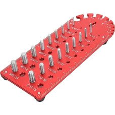 Kuuleyn -Bolzen -Gewindekennung, Gewindeprüfer, multi funktionaler Aluminiumlegierung tragbarer Schraubenschraubenschrauben -Witzer -Kenner mit metrischen kaiserlichen Standards